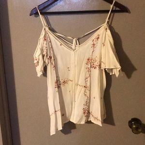Stitch Fix floral cold shoulder tank